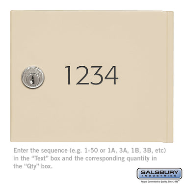 Custom Door Engraving - Black Filled - for Sandstone Cell Phone Storage Locker Door